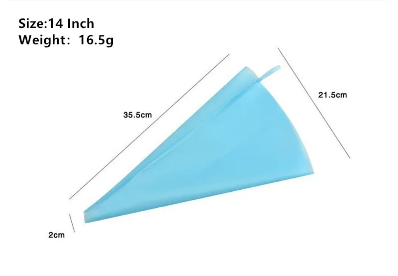 ChangYang кондитерский мешок, силиконовый многоразовый кондитерский мешок для украшения торта, Кондитерская насадка, инструмент для выпечки - Цвет: 14 Inch