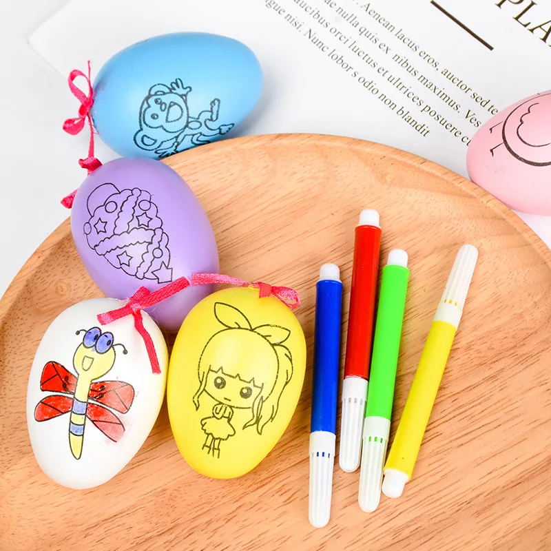 Children's Creative Eandmade DIY Easter Egg Handmade Cartoon Painted Painted Eggshell Toys Kids Educational Toys for children Children's Creative Eandmade DIY Easter Egg Handmade Cartoon Painted Painted Eggshell Toys Kids Educational Toys for children