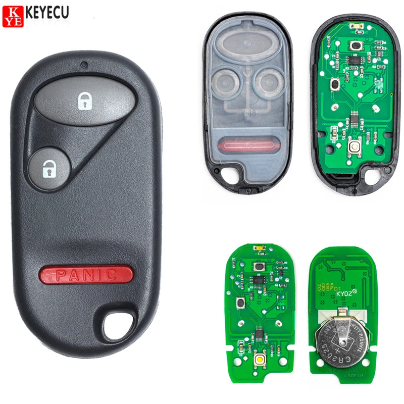 Keyecu дистанционный автомобильный брелок без ключа 2+ 1 кнопка для HONDA ELEMENT Civic SI FCC: OUCG8D-344H-A