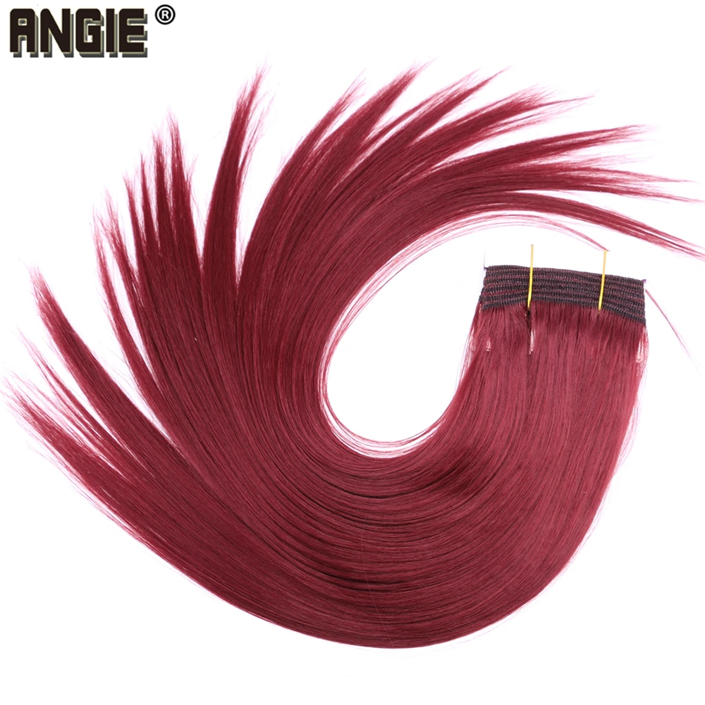 Angie Burgundy Synthetic Hair Weave 100 Gram/pcs 8-20 inch Short Straight bundle Hair Extensions dreadlocks hair Weaving