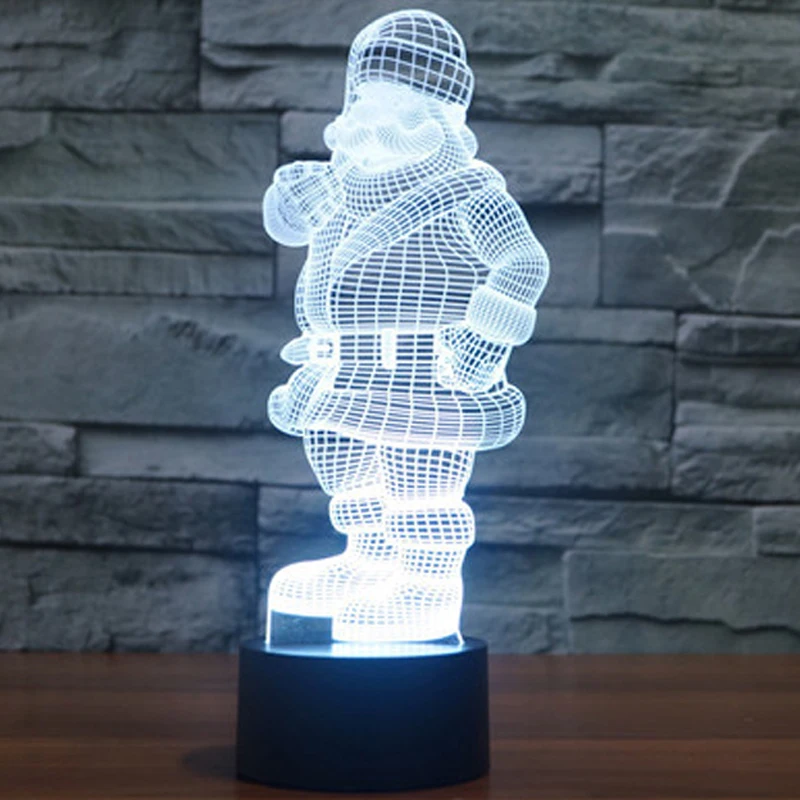 

Christmas Santa Claus Night Light 3D Visual Acrylic LED Desk Lamp Led Christmas Decorations for Home Lights Kids New Year Gift