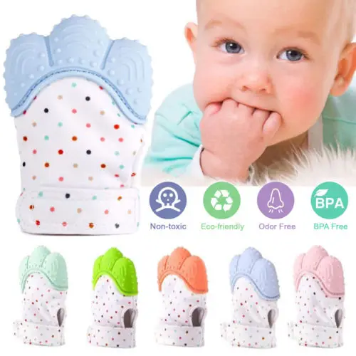 Silicone Baby Mitten Teeter GloveMitten Teething Glove Candy Wrapper