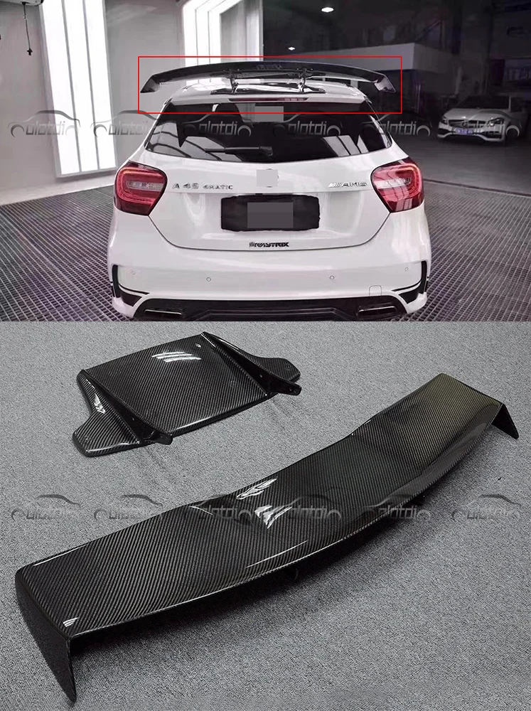 VAR VRS STYLE Carbon Fiber Roof Spoiler Wings For Mercedes Benz A CLASS