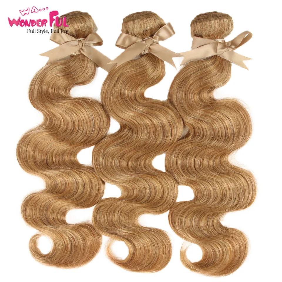 27/30 Bundles Body Wave Brazilian Hair Weave Bundles Remy Human Hair Extensions 1/3/4 Bundles 10 to 26 Inches