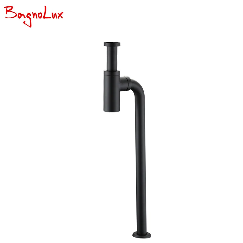 

Bathroom Accessories Brass Boby Basin Waste Floor Drain Mixer P-Trap Waste Pipe Into the Floor Mounted Stainless Steel Tube 0523