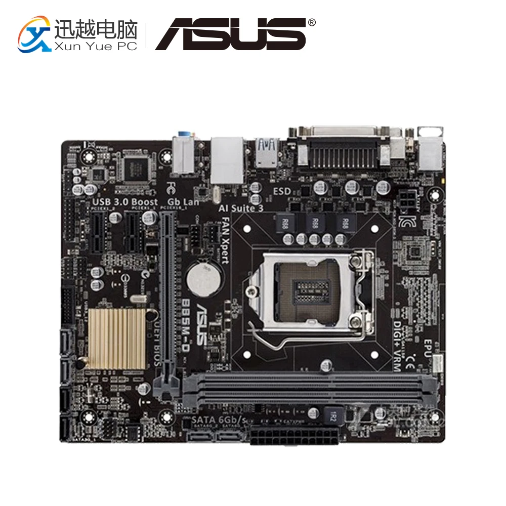 Asus B85M-D Desktop Motherboard B85 Socket LGA 1150 i7 i5 i3 DDR3 16G SATA3 Micro-ATX asus b85m v5 plus desktop motherboard b85 socket lga 1150 i7 i5 i3 ddr3 16g sata3 micro atx