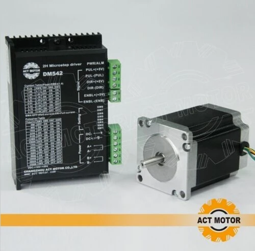 

4-lead bipolar Nema 23 Stepper Motor 76MM,270oz(1.9n.m),3A with driver cnc mill