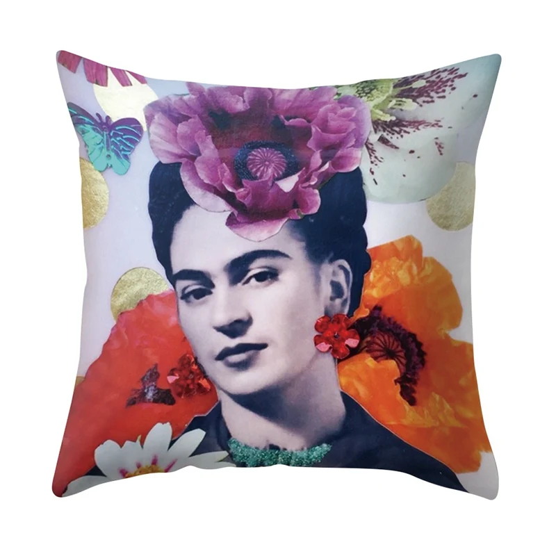 

Flannel Printed Pillowcase Cover Home Textile Flower Drawing Pillow Case