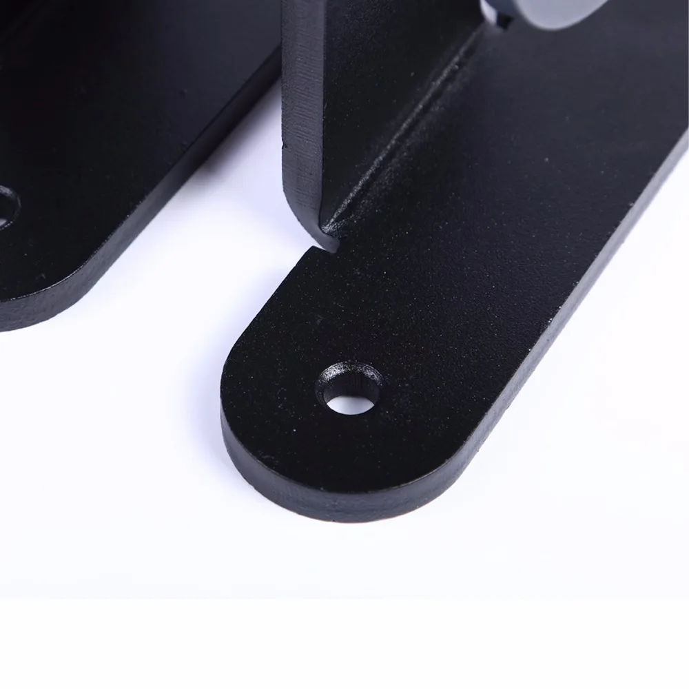 LWZH Heavy Duty Sliding Barn Door Hardware Kit Black T- Shaped Roller for Closet Sliding Door