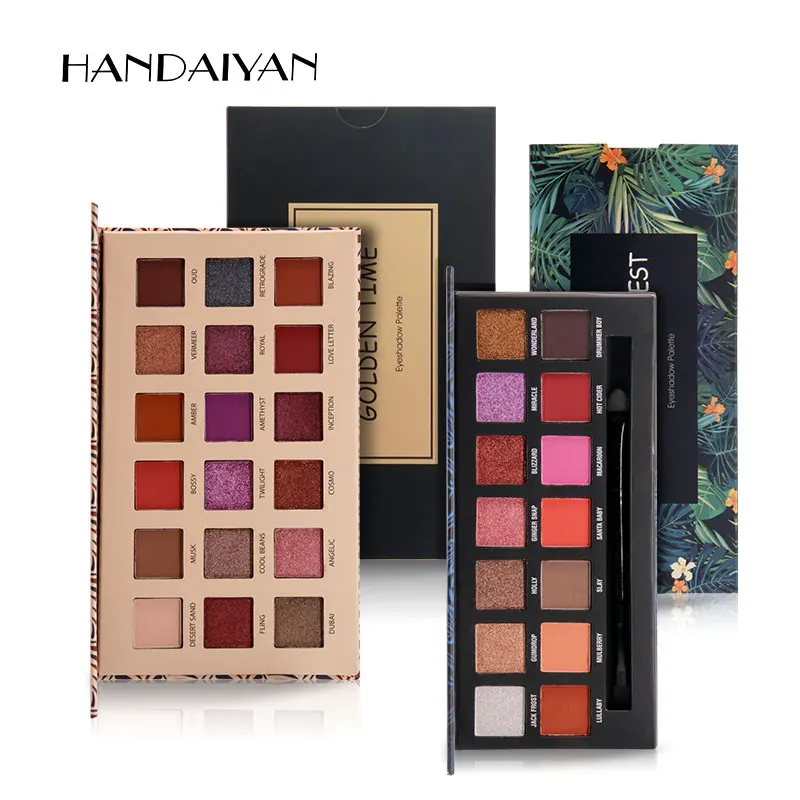 

HANDAIYAN 14-18 Colors Matte Eyeshadow Palette Somkey Makeup Waterproof Glitter Eye Shadow Palette Cosmetics