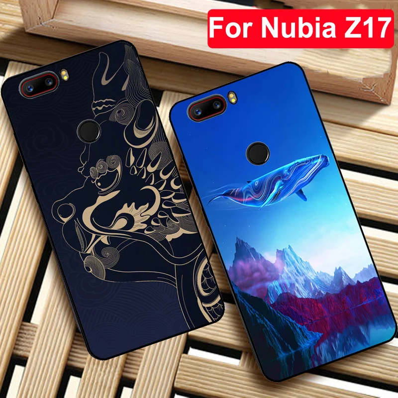 Чехол для Nubia Z17 Мягкая силиконовая задняя крышка из ТПУ защитный чехол ZTE NX563J