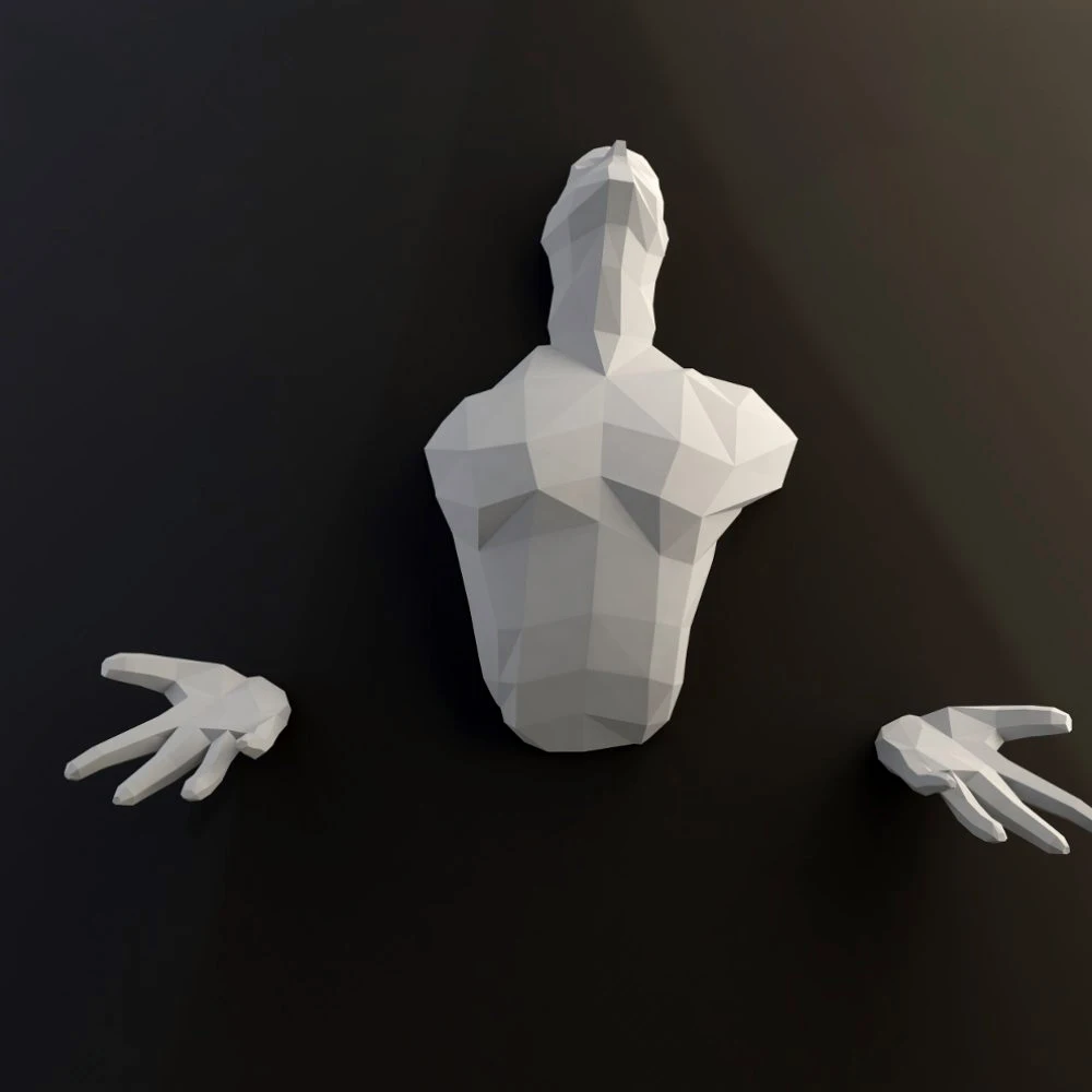 

Paper man Break out of wall Model Toys Handmade DIY material manual creative Party show props Home Library Bedroom decorate Gift