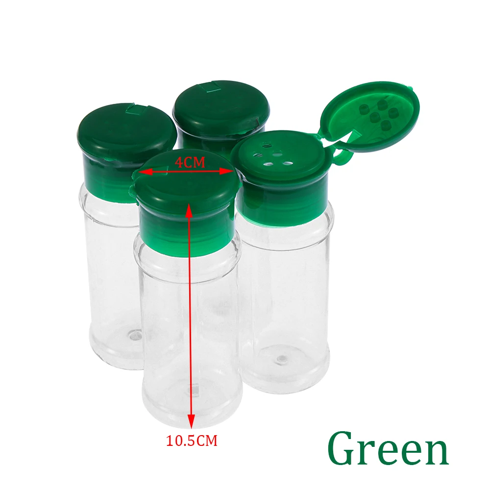 1PC 100ml Plastic Portable Spice Salt Pepper Seasoning Jar Can Barbecue Condiment Bottle Cruet Spice& Pepper Kitchen Tool