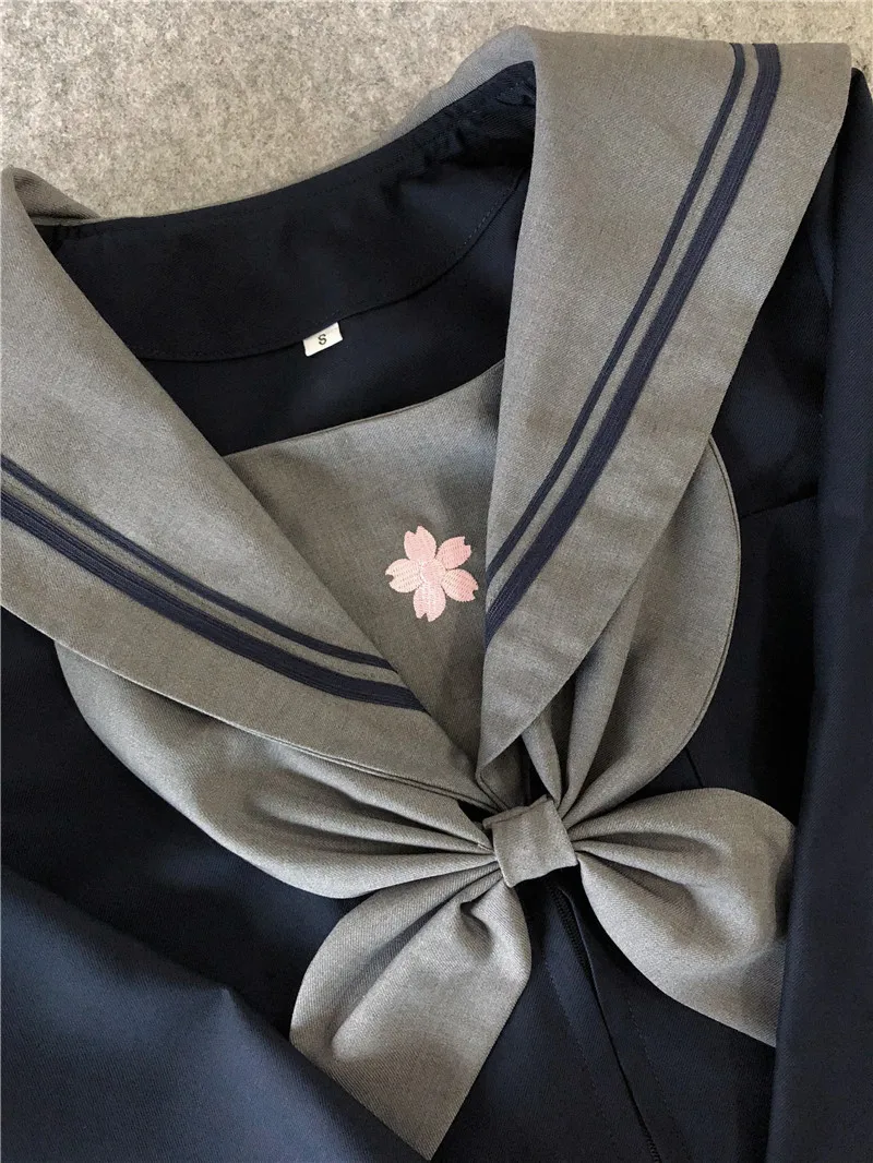 UPHYD японский православной с длинными рукавами в Корейском стиле темно-рубашка в морском стиле + плиссированные класс юбки школа Лолита
