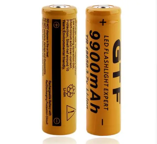 GTF 18650 3,7 V 9900 mAh Ricaricabile литий-ионный светодиодный фонарик All'ingrosso 18650 аккумулятор