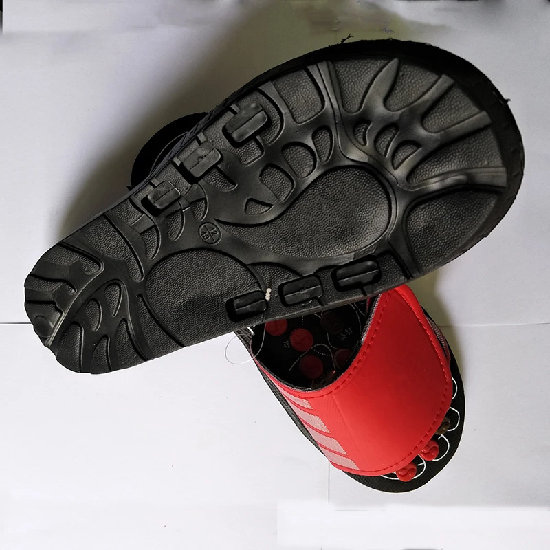 2017 Red Gossip Rotating Shoes Sandal Reflex Massage Slippers Acupuncture Foot Healthy Spring Massager Shoe-3