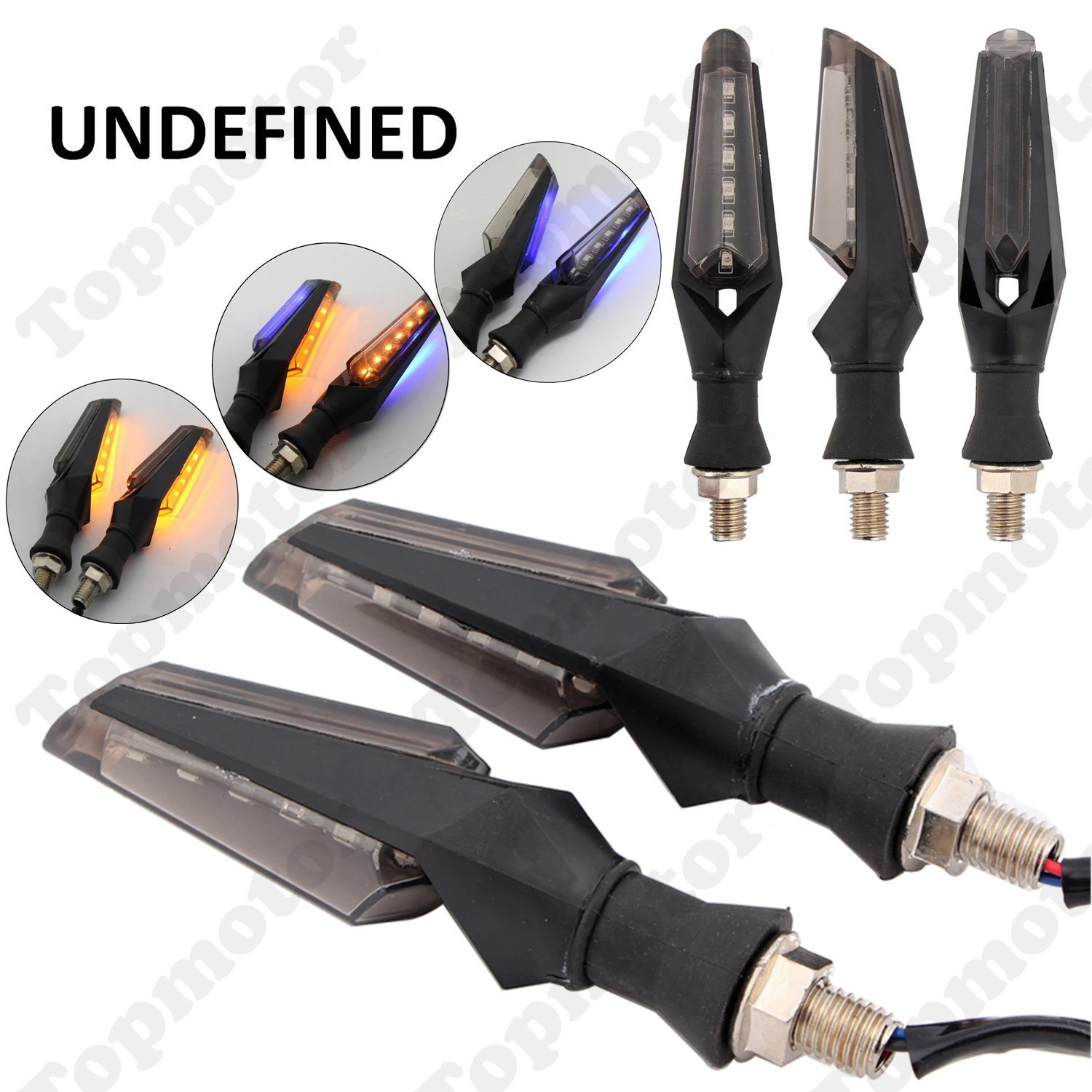 

Universal Motorbike LED Double Side Turn Signal Blinker Motorcycle Indicators Light Lamp For Bobber Cafe Racer Custom UNDEFINED