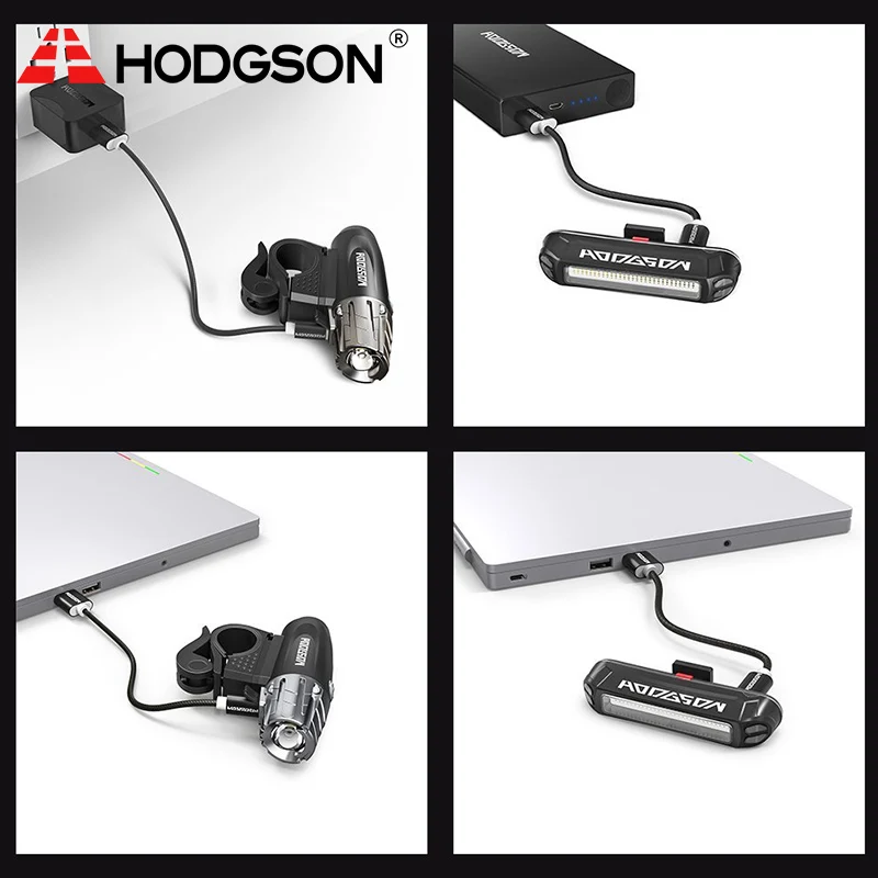 HODGSON USB Rechargeable Bike Light LED Waterproof Front Light 