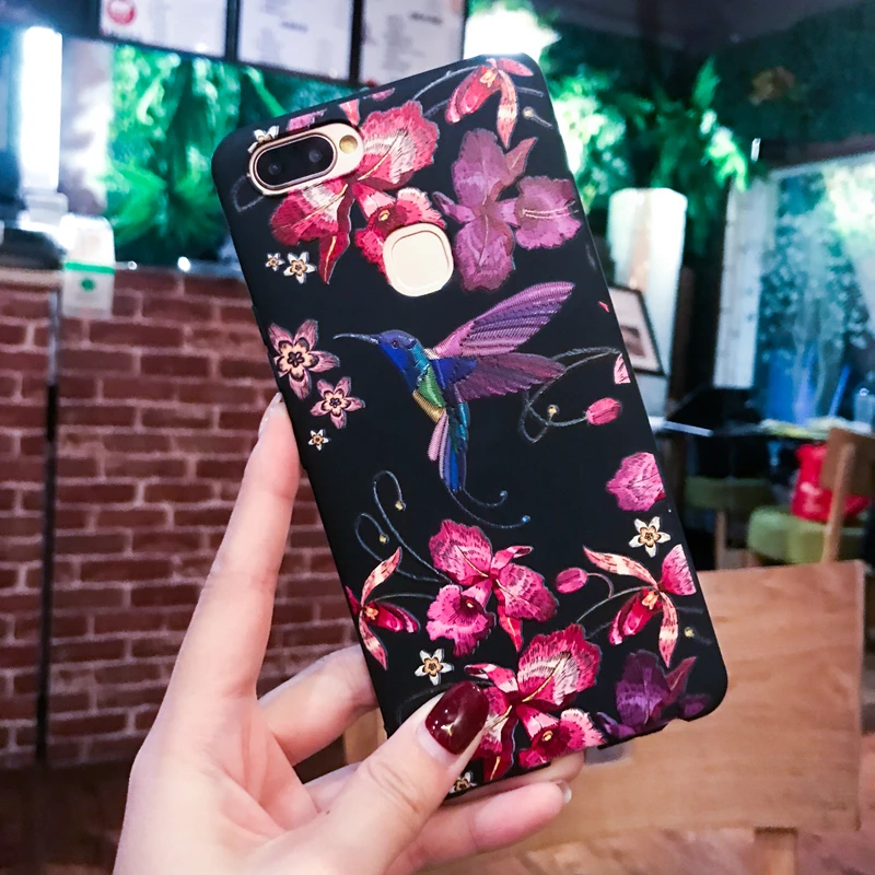 

Cute Embroidery Phone Case Forfor huawi Note 10 p10 p20 lite Luxury Magpies Cover for huawei cases luxury Square Mobile Shell