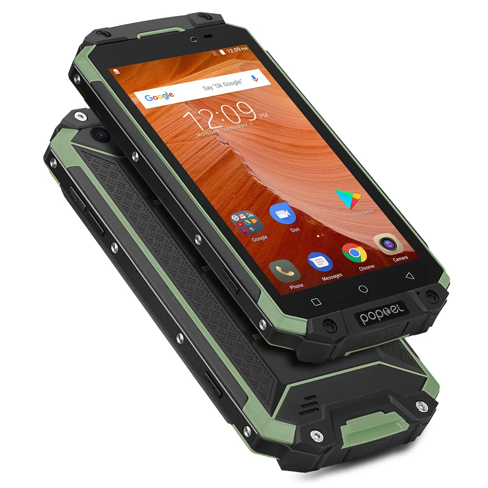 POPTEL P9000 MAX 5 &quotFHD IP68 водонепроницаемый мобильный телефон 4 Гб + 64 9000 мАч 13.0MP Android 7 0