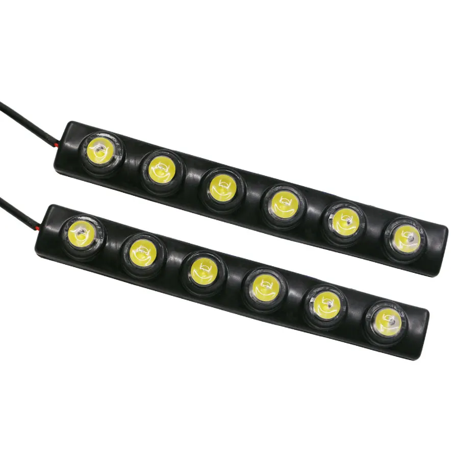 

2PCS LED DRL Car Daytime Driving Running Light Head Lamp Daylight White DC12V Hawkeye Soft DRL for Volvo BMW Benz Toyota Audi