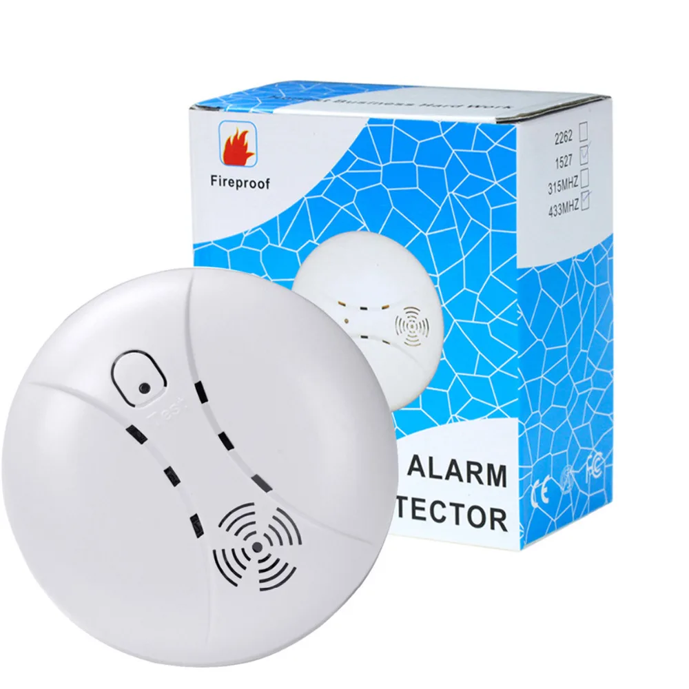 

DANMINI wireless Fire Protection 315MHZ 433MHZ Smoke Detector Portable Alarm Sensors Indoor Home With Battery Safety Security