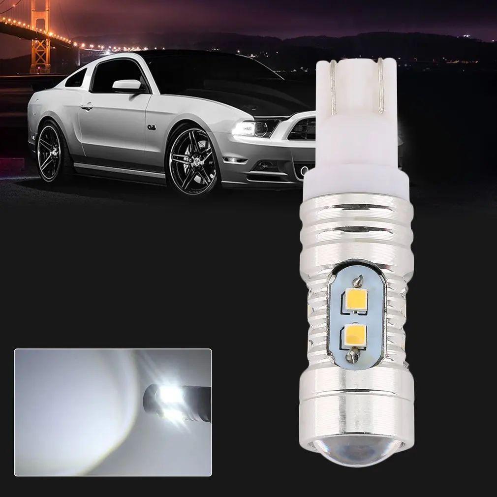 

2pcs Super Bright White T10 W5W 50W 10 Smd DRL LED Bulb Car Auto Wedge Reverse Signal Light Lamp 194 168 Hot Selling