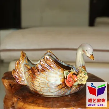 

Coloured glaze high temperature ceramic decoration bird candy tray soap box ashtray key basin crafts sculpture statues Home