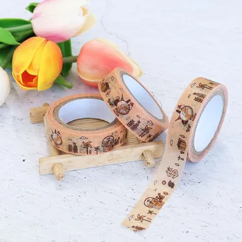 

1pcs Cute Washi Tape Happly Life Masking Tape Self Adhesive Decor DIY Scrapbooking School Sticker Label Stationery,10mx1.5cm