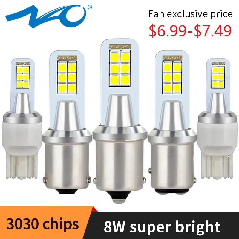 

NAO 2x t20 7443 led w21w PY21W P21W ba15s LED car Bulb 12V W21 5W 1157 1156 7440 DRL bau15s turn signal motorcycles Light bay15d