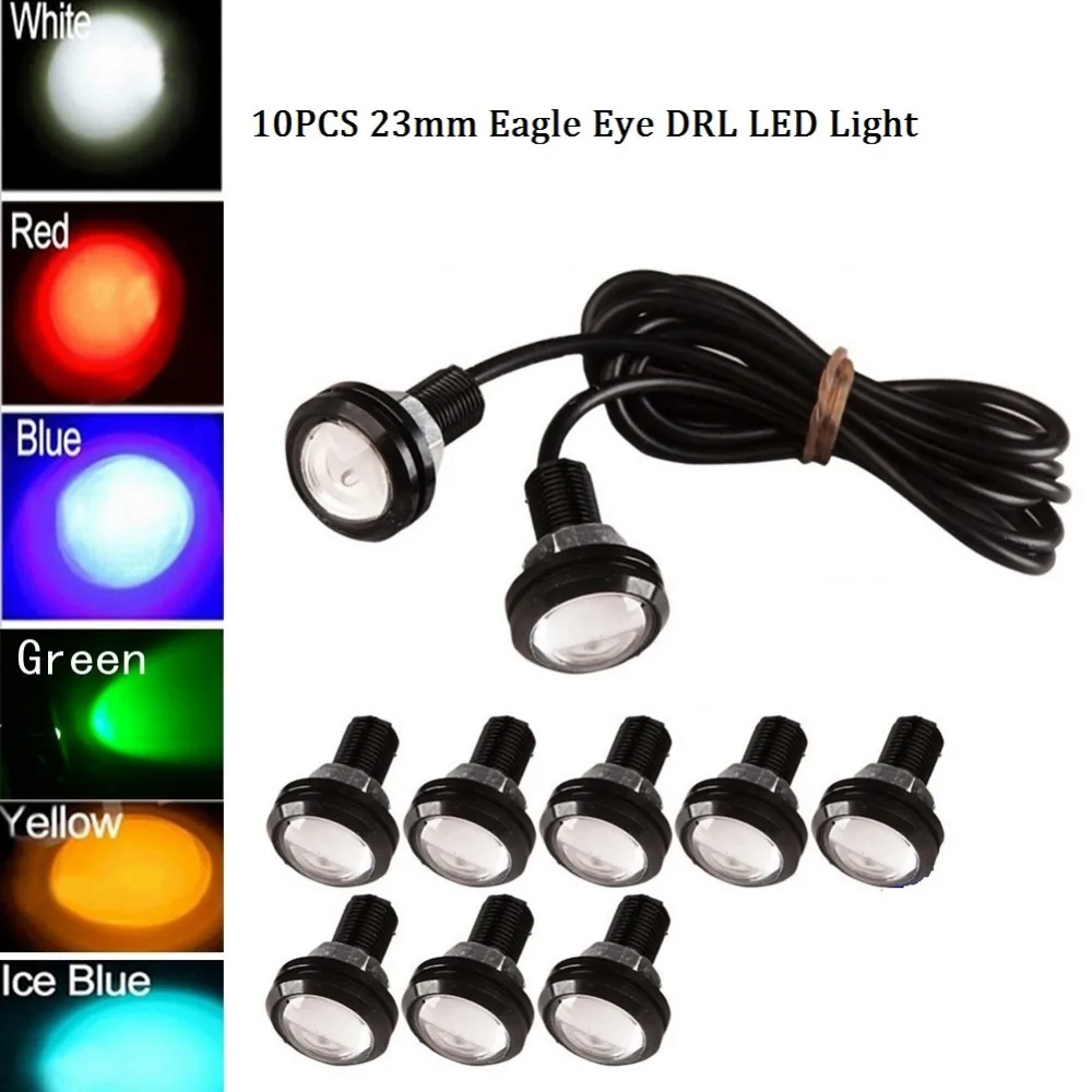 

Pack of 10pcs Eagle Eye 23mm Motor Car 9W LED Daytime Running DRL Tail Backup Work Light Waterproof Fog Parking Light Lamp