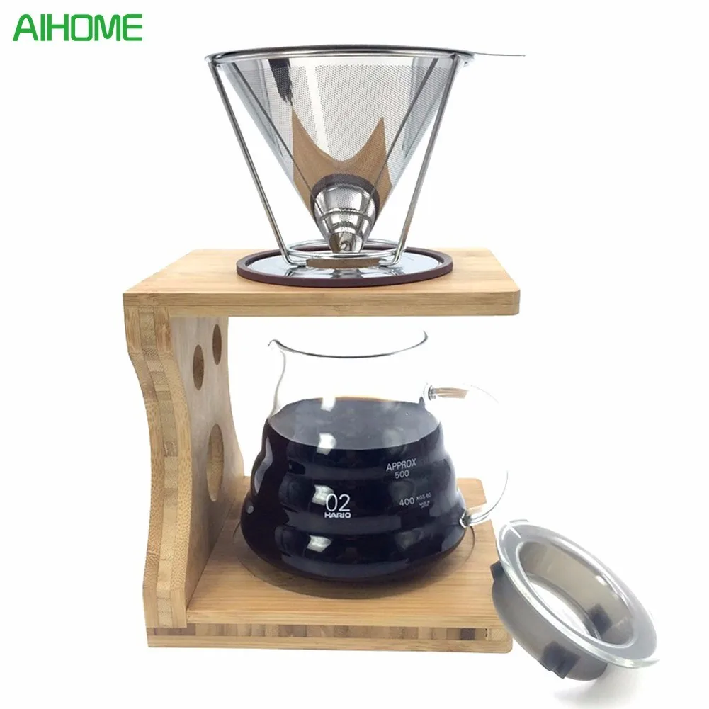 

Reusable Stainless Steel Coffee Dripper Pour Over Coffee Maker Drip Coffee Filter