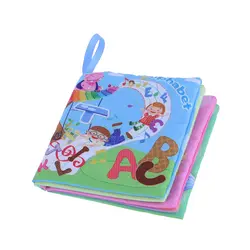 Детская тканевая книжная Игрушка-прорезыватель для зубов, обучающая игрушка с алфавитом для новорожденных, развивающие игрушки