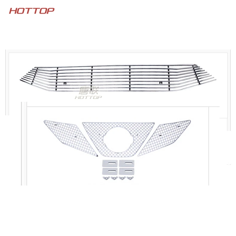 Нержавеющая сталь Передняя решетка автомобиля гоночные грили Крышка Накладка для Qashqai бампер гриль решетка Воздухозаборники алюминий - Цвет: With  camera 4pcs