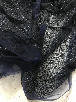 

Beautiful JIANXI.C-101908 Glued glitter Tulle Lace Fabric French Nigerian For Women fashion dress