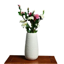 Простая белая керамическая ваза, креативная домашняя настольная декоративная керамическая ваза, классическая офисная декоративная ваза, свадебные украшения G