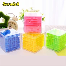 4 Colors Maze Magic Cube Puzzle 3D Mini Speed Cube Labyrinth Rolling Ball Toys Puzzle Game