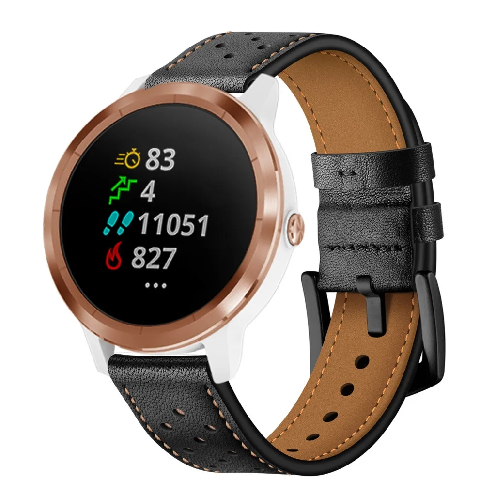Cave стиль кожаный ремешок для наручных часов сменный ремешок для Garmin vivoactive Смарт часы браслет для ношения Аксессуары#626