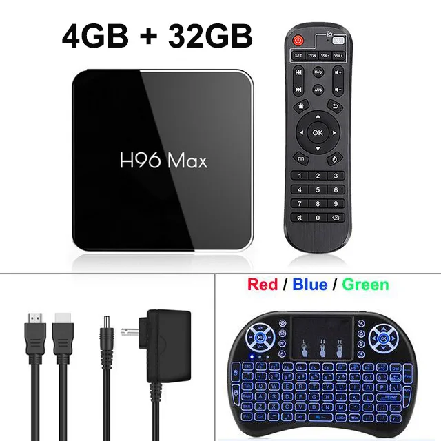 4GB 32GB i8 backlit 4 Гб ram 64G Android 9 tv BOX H96 MAX X2 Amlogic S905X2 Smart 4K медиаплеер 2,4G& 5G Wifi PK X96max H96MAX телеприставка Netflix - Цвет: 4GB 32GB i8 backlit