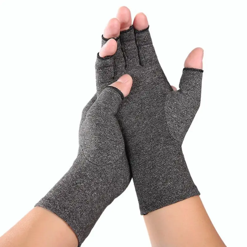 Компрессионные перчатки для женщин и мужчин с артритом, без пальцев, для облегчения боли в суставах, при ревматоидном остеоартрите, для рук, для поддержки запястья, терапевтические варежки