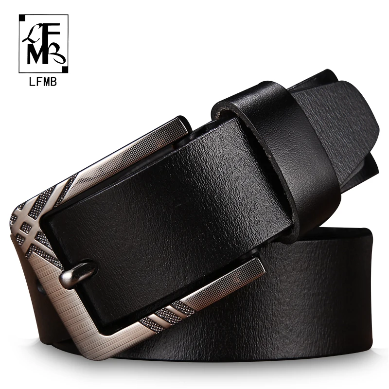 Ремень LFMB мужской из натуральной кожи дизайнерский пояс кожи|cinto masculino|genuine leather belt
