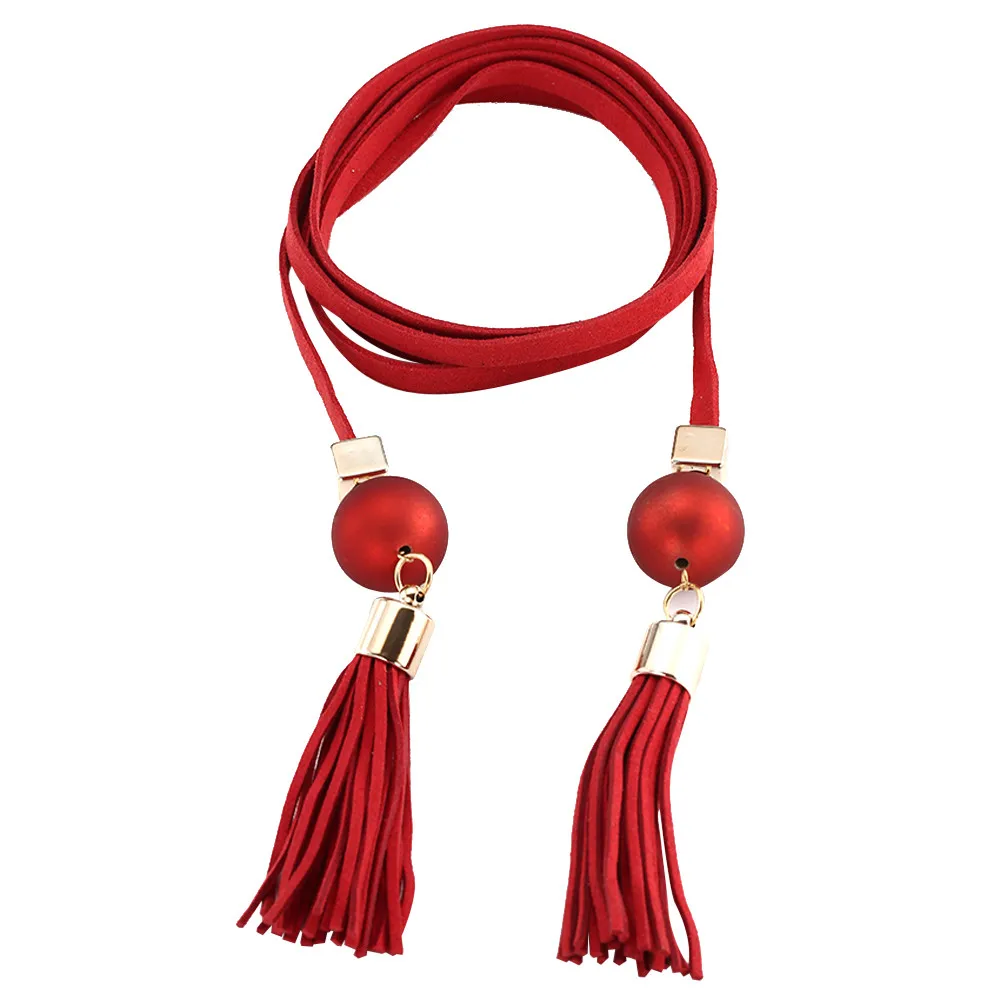 Модные женские кисточкой плетеный пояс cкручивание плетение волос Twist weaving