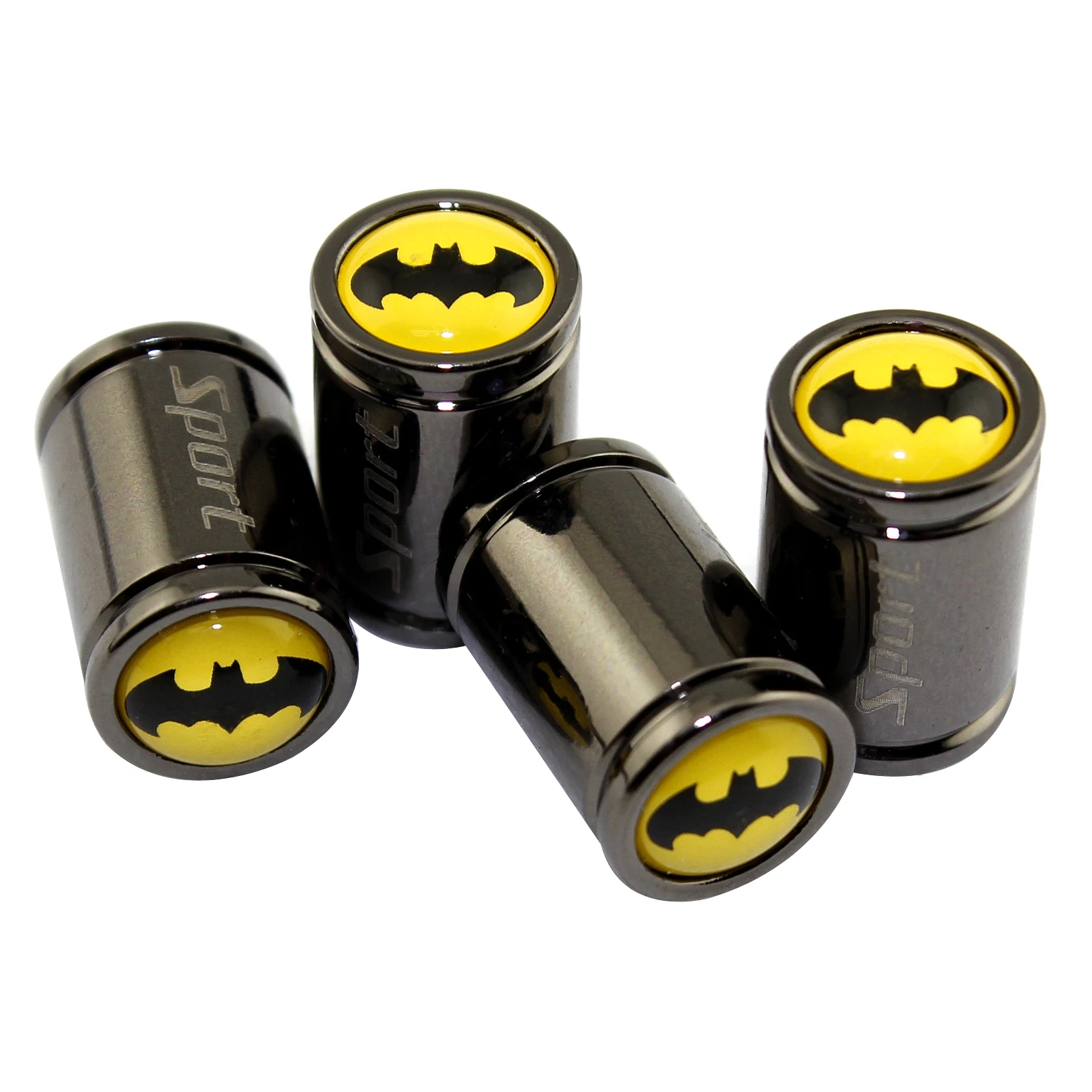 

4Pcs Set Emblem Bat Logo Car Styling Metal Wheel Tire Valve Cap Dust Airtight Cover Caps For Batman For Mercedes-Benz Audi BMW