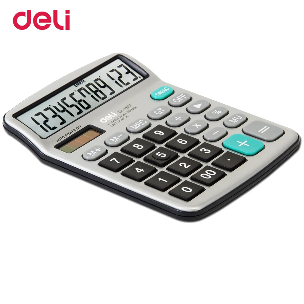 Calculadora de escritorio con funci/ón est/ándar con teclas de ordenador grande y calculador de escritorio con pantalla solar de 12 d/ígitos con pantalla de cristal l/íquido