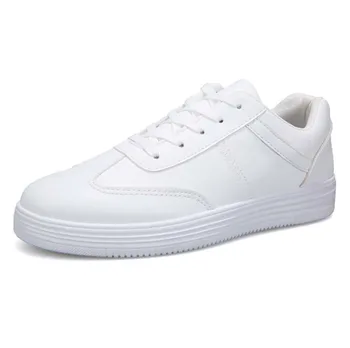 

Lace-up Smooth 39-44 Yards New Spring Thick-soled White Shoes Male Korean Version Of The Tie Casual Shoes Men's Solid Color