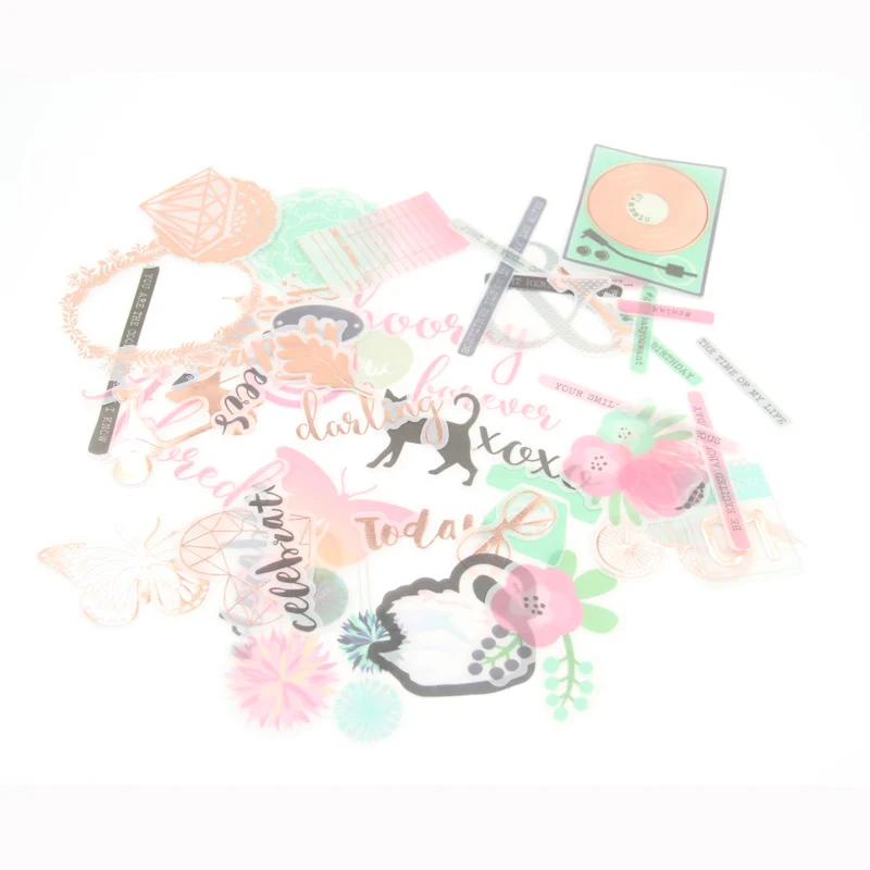 

55pcs Colorful Cardstock Die Cuts for Scrapbooking/Card Making/Journaling Project DIY