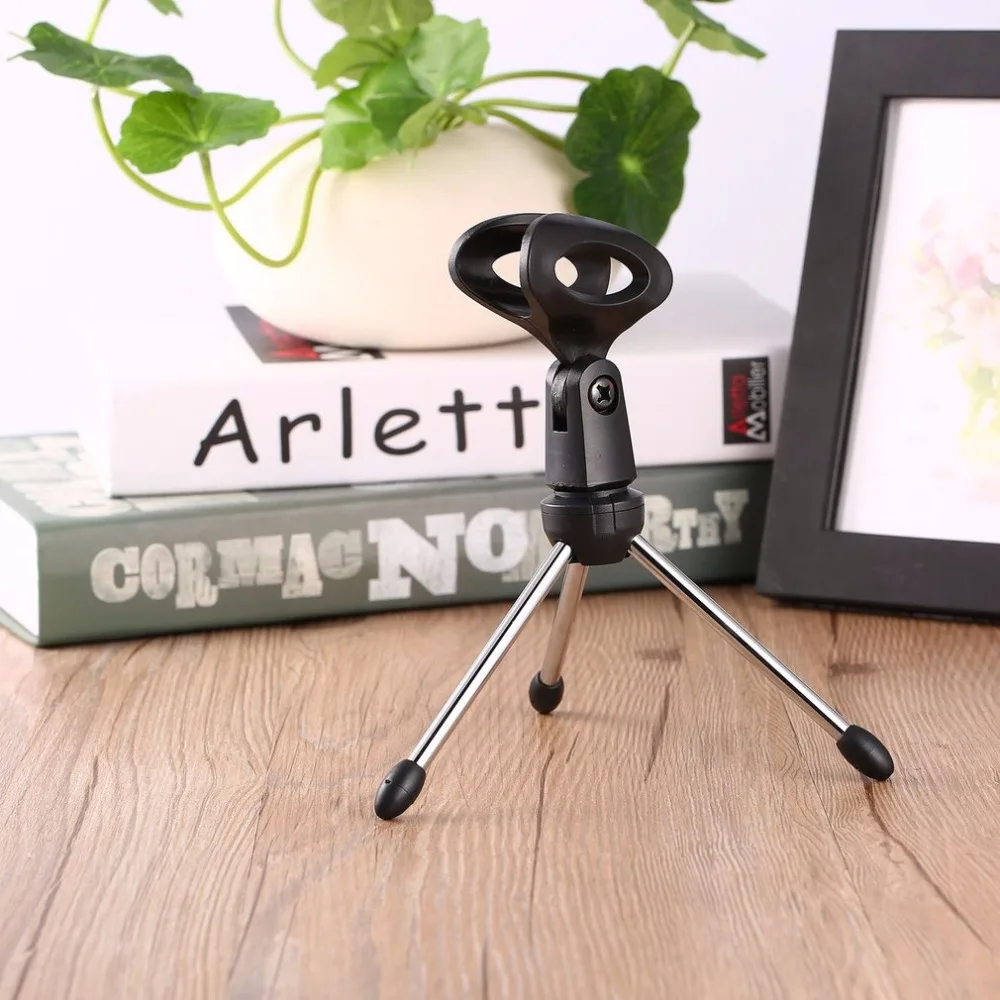 

Professional Desktop Microphone Stands Universal Adjustable Microphone Holder Mic Tripod Stand Desktop Bracket M-1