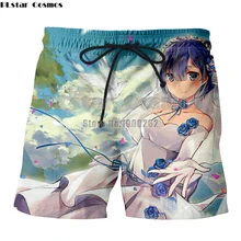 PLstar Cosmos мультфильм аниме Re Zero Rem Круглые новые стильные модные мужские шорты с принтом 3d Повседневные Шорты