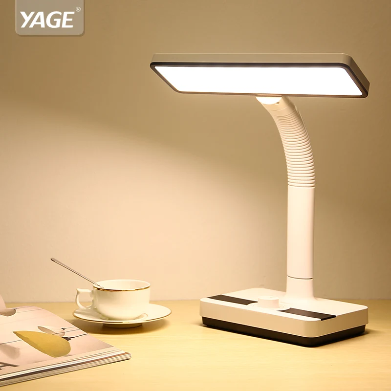 

YAGE 1400mAh Battery White-Warm-Nature Light Led Table Lamp Desk Lamp Stepless Dimming Knod Desk Light Hose Table Lamp 2018 New