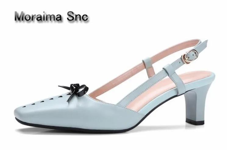 

Moraima Snc Brand blue beige women sandals Set of toes high heels sandals women butterfly-knot decor sandalen chaussures femmes